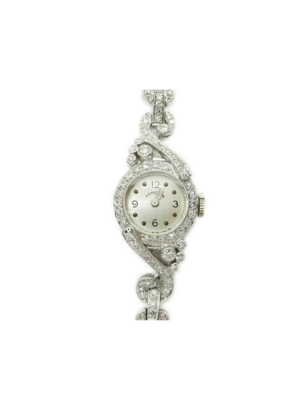 Ladies Hamilton Diamond Platinum Watch